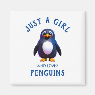Imán Sólo un chica que ama los pingüinos