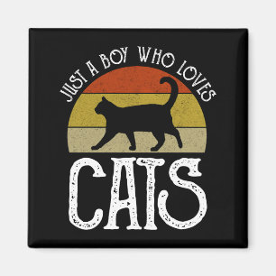 Imán Solo un chico que ama a los gatos