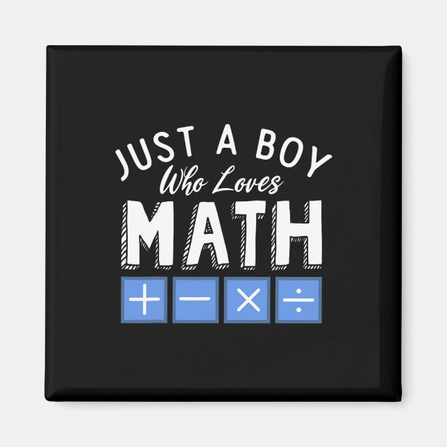 Imán Solo un chico que ama el álgebra matemática divert (Frente)