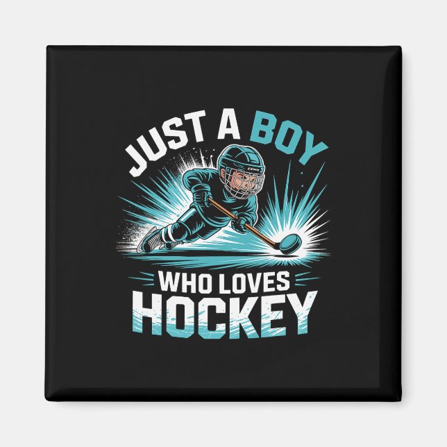 Imán Solo un chico que ama el hockey _2  (Frente)