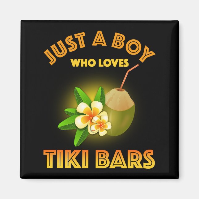 Imán Solo un chico que ama los bares de Tiki (Frente)