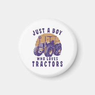 Imán Solo un chico que ama tractores camiones agrícolas