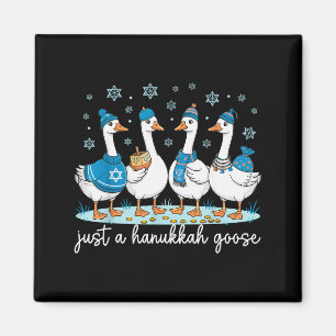 Imán Sólo un ganso de Hanukkah Feliz Hanukkah Menorah D