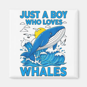 Imán Solo Un Niño Que Ama Las Ballenas Océano Animal Ma