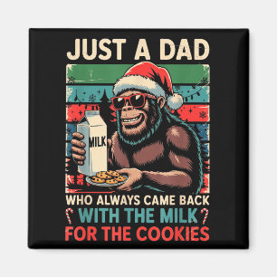 Imán Solo un papá volvió Leche y Galletas Navidad
