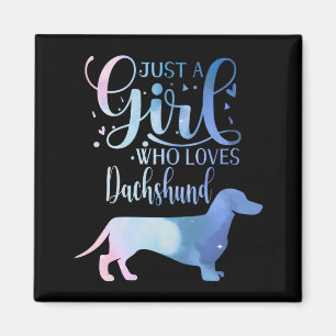 Imán Sólo una Chica que ama a la mujer amante del perro