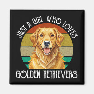 Imán Solo Una Chica Que Ama A Los Golden Retriever