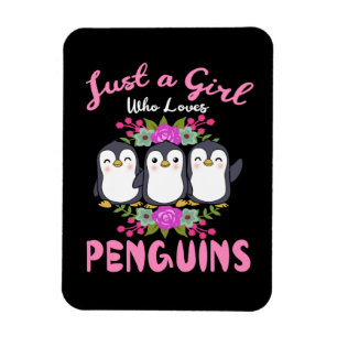 Imán Sólo una Chica que ama a los pingüinos regalan p