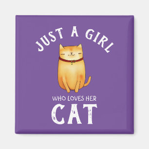 Imán Solo una chica que ama a su gato