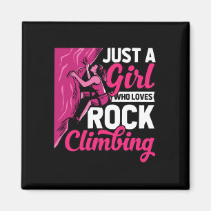 Imán Solo una chica que ama el escalada en roca diverti