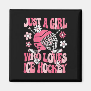 Imán Solo una chica que ama el hockey sobre hielo Lindo