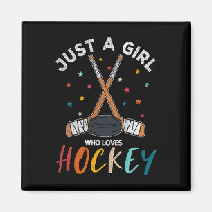 Imán Solo una chica que ama el hockey sobre hielo para