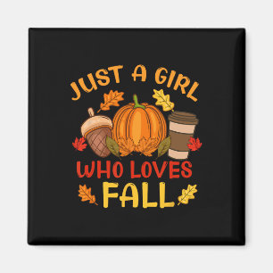 Imán Solo una chica que ama las hojas de Pumpkin Spice 