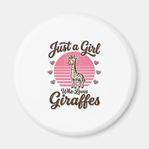 Imán Solo una chica que ama las jirafas Diseño de camis