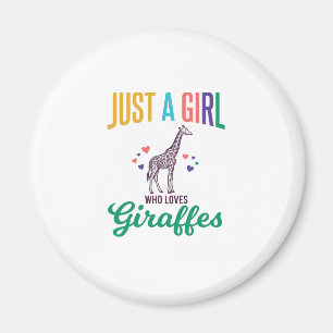 Imán Solo una chica que ama las jirafas Diseño vectoria