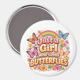 Imán Solo una Chica que Ama las Mariposas – Lindo Flora