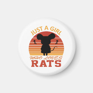 Imán Sólo una chica que ama las ratas