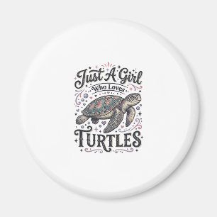 Imán Solo Una Chica Que Ama Las Tortugas Diseño De Cami