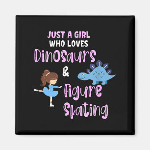 Imán Solo Una Chica Que Ama Los Dinosaurios Y El Patina