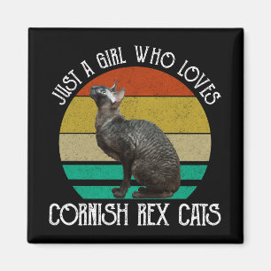 Imán Solo una chica que ama los gatos Cornish Rex