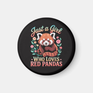 Imán Solo Una Chica Que Ama Los Pandas Rojos