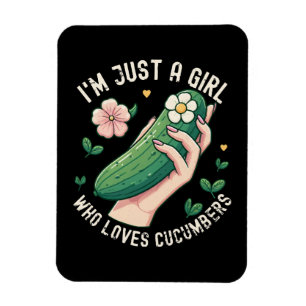 Imán Solo Una Chica Que Ama Los Pepinos - Divertido Veg