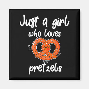 Imán Sólo una chica que ama los pretzels divertido desa