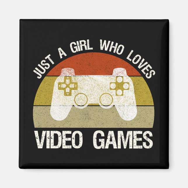 Imán Solo Una Chica Que Ama Los Videojuegos (Frente)