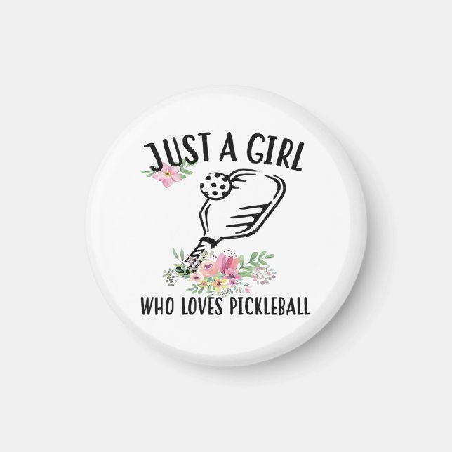 Imán Sólo una chica que ama Pickleball (Frente)