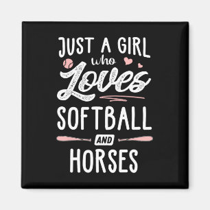 Imán Solo Una Chica Que Ama Softll Y Caballos Regalo Mu