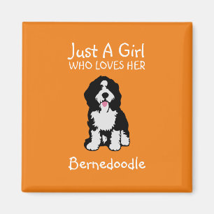 Imán Sólo una chica que ama su Bernedoodle