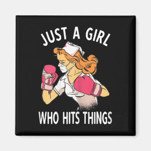 Imán Solo una chica que golpea cosas Enfermera Boxeo