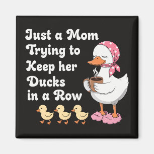 Imán Solo una mamá tratando de mantener a sus patos en