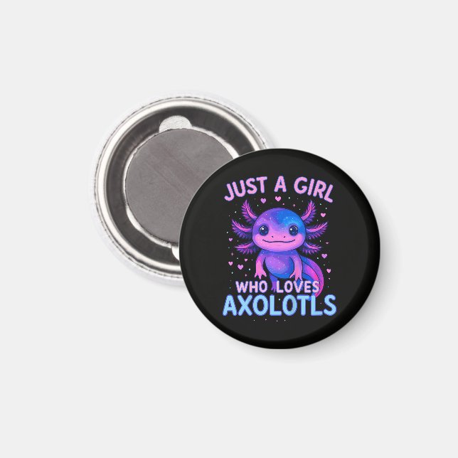 Imán Sólo una que ama a los ajolotes (Anverso/Reverso)