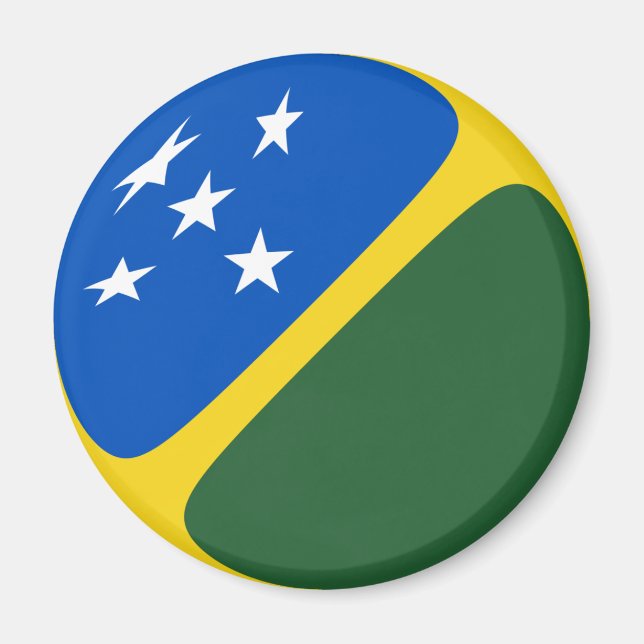 Imán Solomon Islands Fisheye Flag Magnet (Frente)