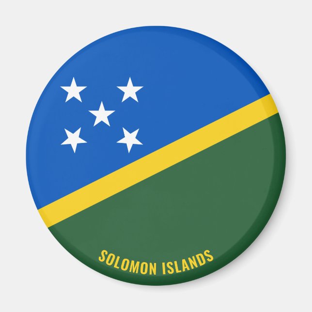 Imán Solomon Islands Flag Charming Patriotic (Frente)