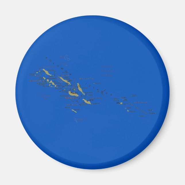 Imán Solomon Islands Map Magnet (Frente)
