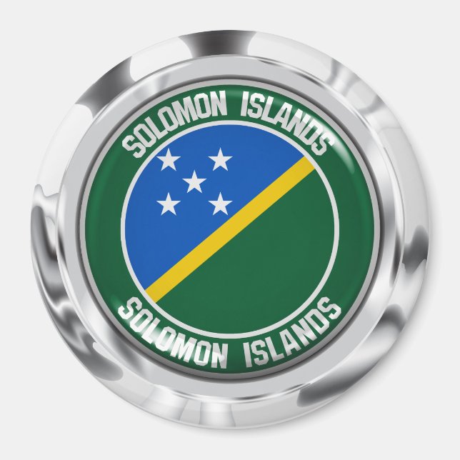 Imán Solomon Islands Round Emblem (Frente)
