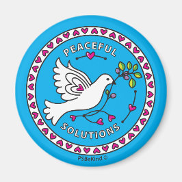 Imán Soluciones pacíficas 1_Redondo Magnet 2.25"