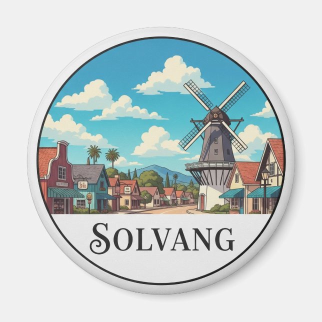 Imán Solvang California Antiguo (Frente)
