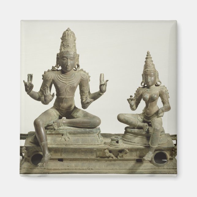 Imán Somaskanda, Chola, Tamil Nadu (bronce) (Frente)