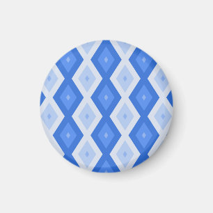 Imán Sombras de patrón de diamante azul