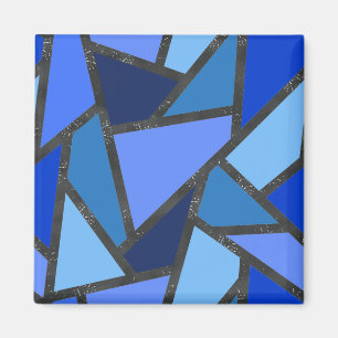 Imán Sombras de vidrio manchado azul