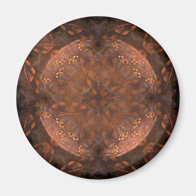 Imán Sombreado de cobre dorado (Frente)