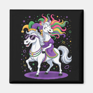 Imán Sombrero de Bufón de Unicornio Divertido Caballo M
