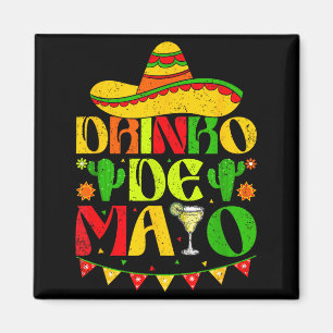 Imán Sombrero de mayo margarita cactus divertido Bebida