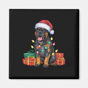 Imán Sombrero de Santa con luces de Navidad Cane Corso