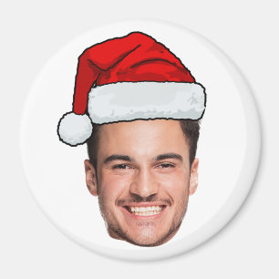 Imán Sombrero de Santa Foto de Cara Personalizada Navid