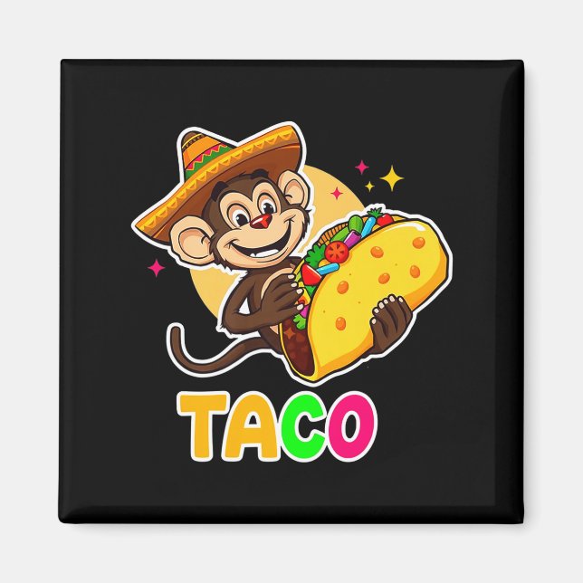 Imán sombrero de taco de mono mexicano el squatcho dive (Frente)