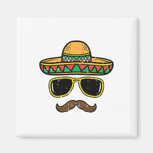 Imán Sombrero Face Cinco de Mayo Fiesta mexicano de Fie